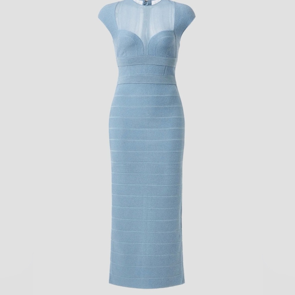 Herve Leger Bandage Dress size small in light blue